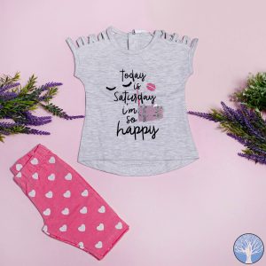 Βρεφίκο Σετ Αμάνικο T-shirt / κολάν Κορίτσι- NEW COLLEGE