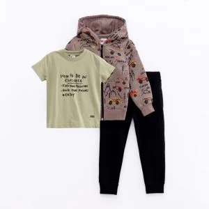 Παιδικό Σετ Φόρμα-Φούτερ-Ζακέτα Αγόρι –  FUNKY