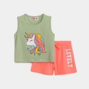 Παιδικό Σετ Τ-Shirt / Σορτς LOVELY Κορίτσι- FUNKY