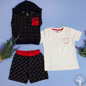 Παιδικό Σετ 3τμχ Τ-Shirt / Σορτς / Γιλέκο Αγόρι- New College