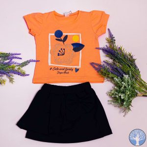 Παιδικό Σετ Τ-shirt / Kολάν Biker Cute Κορίτσι- JOYCE