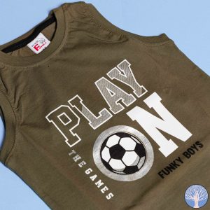 Παιδικό Σετ Αμάνικο T-shirt- σορτς Αγόρι – FUNKY KIDS