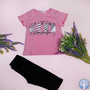 Παιδικό Σετ Τ-Shirt / Κολάν Ice-cream Κορίτσι– NEK