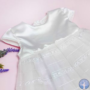 Βρεφικό Φόρεμα Σατέν White Κορίτσι- FUNKY