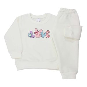 Βρεφικό Σετ Φόρμα / Φούτερ LOVE Κορίτσι