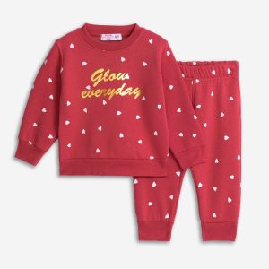 Βρεφικό Σετ Φόρμα / Φούτερ Glow Κορίτσι