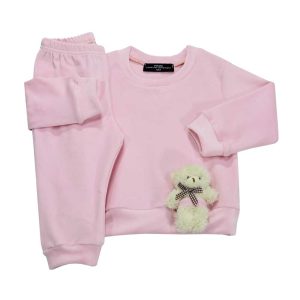 Βρεφικό Σετ Φόρμα / Φούτερ Βελουτέ Κορίτσι