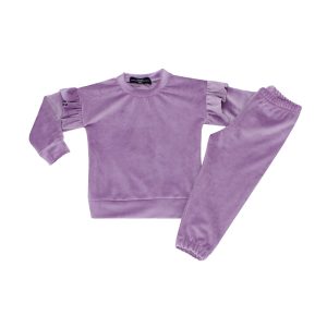 Βρεφικό Σετ Φόρμα / Φούτερ Βελουτέ Κορίτσι