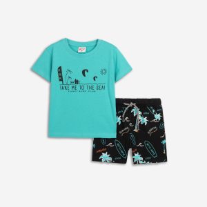 Παιδικό Σετ T-shirt-Σορτς με στάμπα Αγόρι FUNKY
