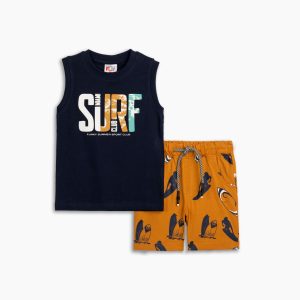 Παιδικό Σετ T-shirt αμάνικο-Σορτς με στάμπα Αγόρι FUNKY