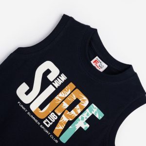 Παιδικό Σετ T-shirt αμάνικο-Σορτς με στάμπα Αγόρι FUNKY