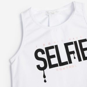 Παιδικό Σετ T-shirt αμάνικο-Σορτς με στάμπα Κορίτσι FUNKY