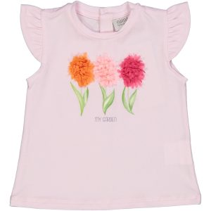 Παιδικό T-shirt με κέντημα λουλούδια Κορίτσι BIRBA by MAULI