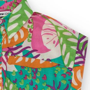 Παιδικό πουκάμισο με δέσιμο στην μέση all over σχέδιο Κορίτσι  Nath by Tuc Tuc