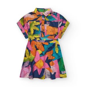 Παιδικό Φόρεμα ποπλίνα all over σχέδιο Κορίτσι NATH by Tuc Tuc