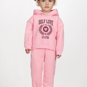 Παιδικό Σετ Φόρμα / Φούτερ με στάμπα και κουκούλα Κορίτσι JOYCE