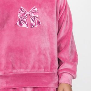 Παιδικό Σετ Φόρμα / Φούτερ βελουτέ με στάμπα Κορίτσι JOYCE