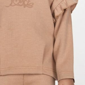 Παιδικό Σετ Φόρμα / Φούτερ rib λεπτό με στάμπα Κορίτσι JOYCE