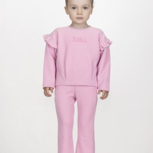 Παιδικό Σετ Φόρμα / Φούτερ rib λεπτό με στάμπα Κορίτσι JOYCE