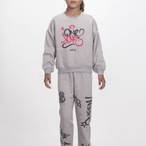 Παιδικό Σετ Φόρμα / Φουτερ με στάμπα Κορίτσι JOYCE