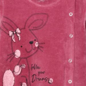 Βρεφικό φορμάκι βελουτέ με στάμπα DREAMS