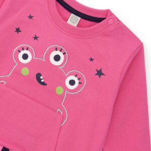 Παιδικό Σετ Παντελόνα / Φούτερ με all over σχέδιο και κέντημα Κορίτσι Premium Tuc-Tuc