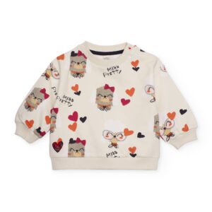 Παιδική Μπλούζα-Φούτερ με all over σχέδιο Κορίτσι Premium Tuc-Tuc