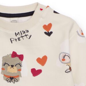 Παιδική Μπλούζα-Φούτερ με all over σχέδιο Κορίτσι Premium Tuc-Tuc