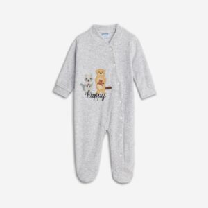 Βρεφικό Φορμάκι βελουτέ με διακριτική στάμπα  Αγόρι  FUNKY FOR KIDS