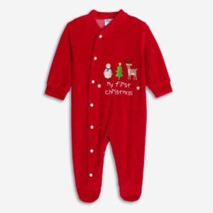 Βρεφικό Φορμάκι βελουτέ με Χριστουγεννιάτικο σχέδιο   Αγόρι  FUNKY FOR KIDS