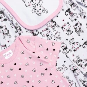 Βρεφικό Σετ 6τμχ Φορμάκι / Κορμάκι / Σαλιάρα / Σκουφάκι / Γαντάκια / Πετσετάκια   Κορίτσι  FUNKY FOR KIDS