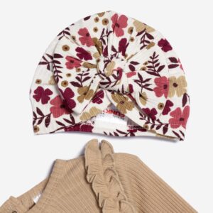 Βρεφικό Σετ 3τμχ Κορμάκι / Κολάν καμπάνα / Σκουφάκι  Κορίτσι  FUNKY FOR KIDS