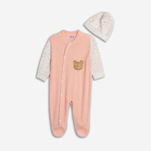 Βρεφικό Φορμάκι / Σκουφάκι βελουτέ με διακριτική στάμπα  Κορίτσι   FUNKY FOR KIDS