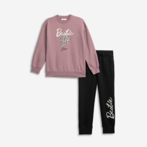 Παιδικό Σετ Φόρμα / Φούτερ με  διακριτική στάμπα Κορίτσι FUNKY FOR KIDS