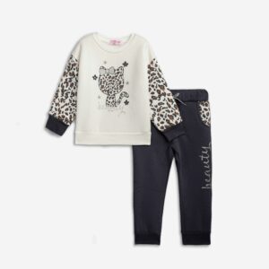 Παιδικό Σετ Φόρμα / Φούτερ με στάμπα και σχέδιο στα μανίκια Κορίτσι FUNKY FOR KIDS