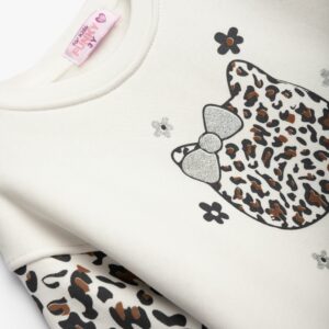 Παιδικό Σετ Φόρμα / Φούτερ με στάμπα και σχέδιο στα μανίκια Κορίτσι FUNKY FOR KIDS