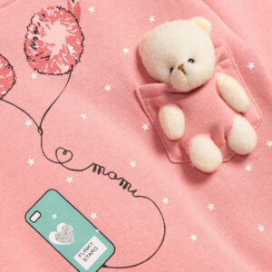 Παιδικό Σετ Φόρμα / Φούτερ με διακριτική στάμπα και αρκουδάκι Κορίτσι FUNKY FOR KIDS