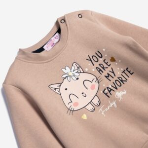 Βρεφικό Σετ Φόρμα / Φούτερ με διακριτική στάμπα Κορίτσι FUNKY FOR KIDS