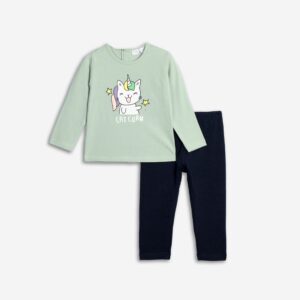 Βρεφικό Σετ Μπλούζα / Κολάν με διακριτική στάμπα Κορίτσι FUNKY FOR KIDS