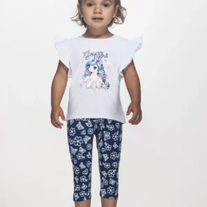 Παιδικό Σετ T-shirt με στάμπα / Κολάν με all over σχέδιο Κορίτσι JOYCE