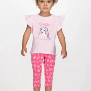 Παιδικό Σετ T-shirt με στάμπα / Κολάν με all over σχέδιο Κορίτσι JOYCE