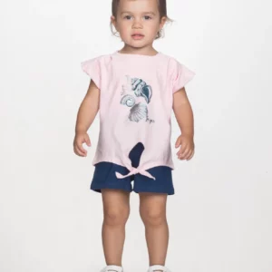 Παιδικό Σετ T-shirt με στάμπα / Σορτσάκι  Κορίτσι JOYCE