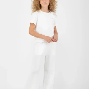 Παιδικό Σετ T-shirt με φίογκο / Παντελόνα με κέντημα Κορίτσι JOYCE